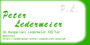 peter ledermeier business card